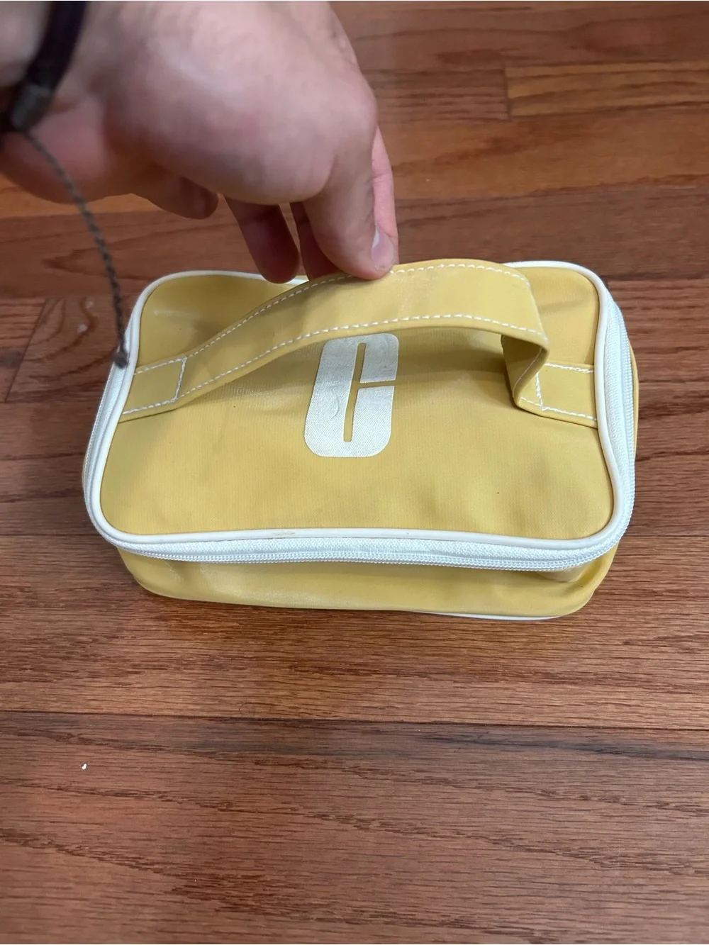 Clinique Yellow Cosmetic Makeup Travel Bag Toiletry Organizer Zip Case